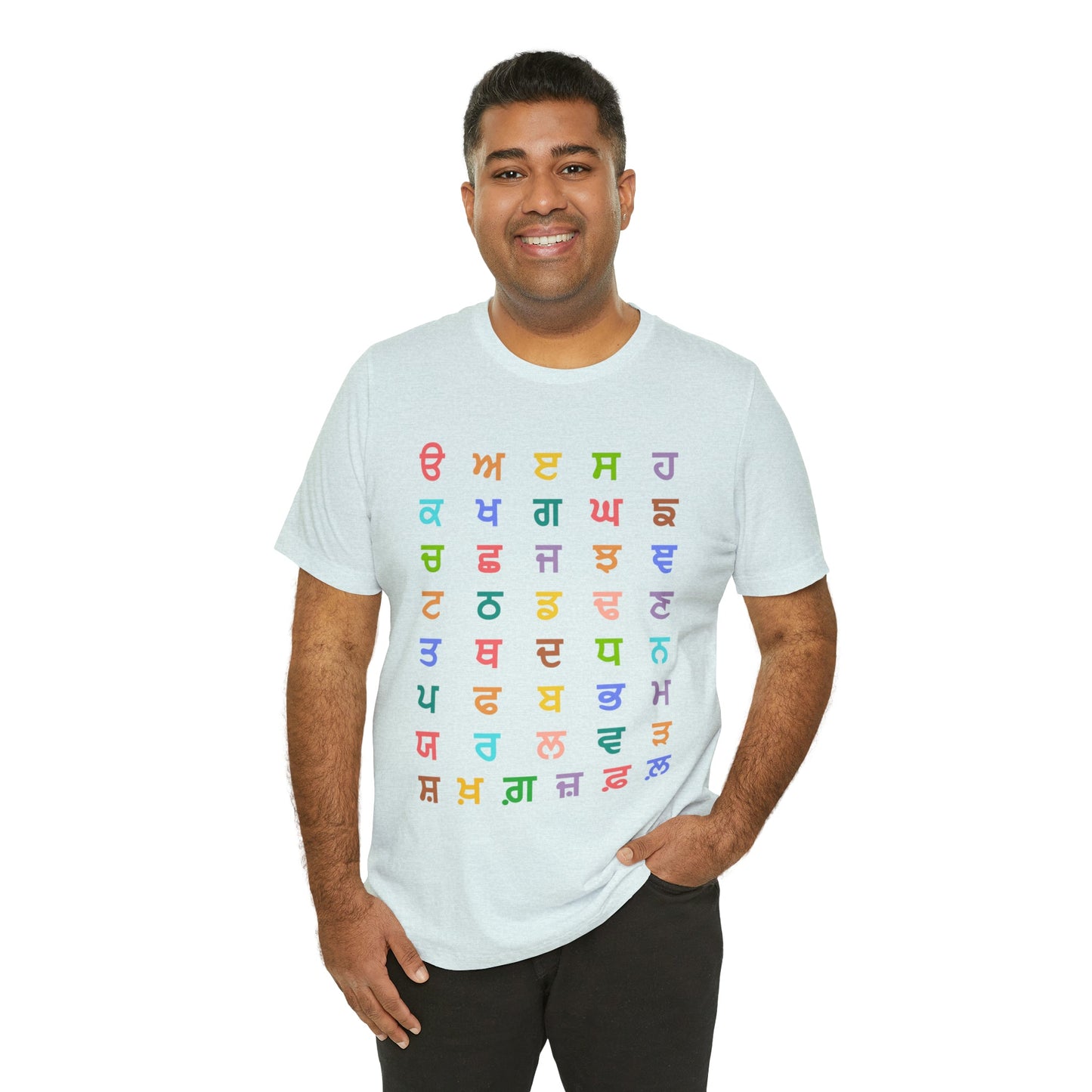 Gurmukhi Alphabets - Unisex Jersey Short Sleeve Tee - PunjabiCharm